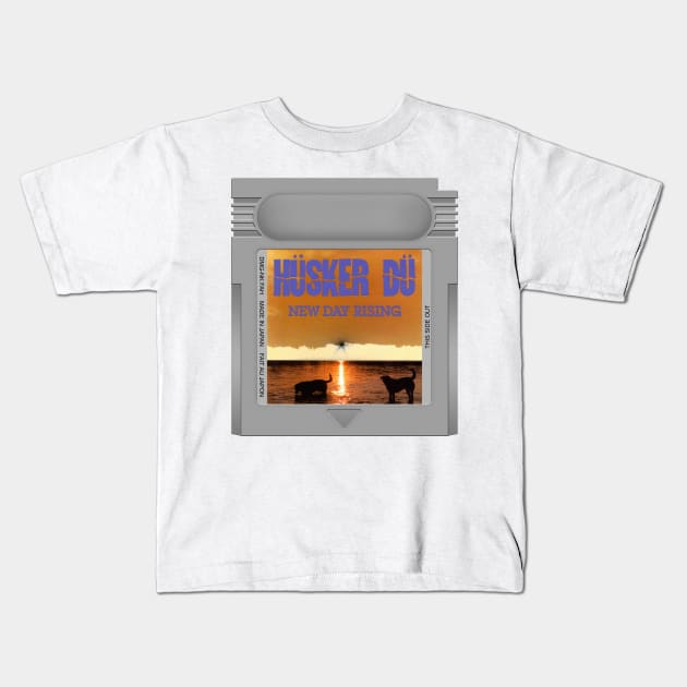 New Day Rising Game Cartridge Kids T-Shirt by PopCarts